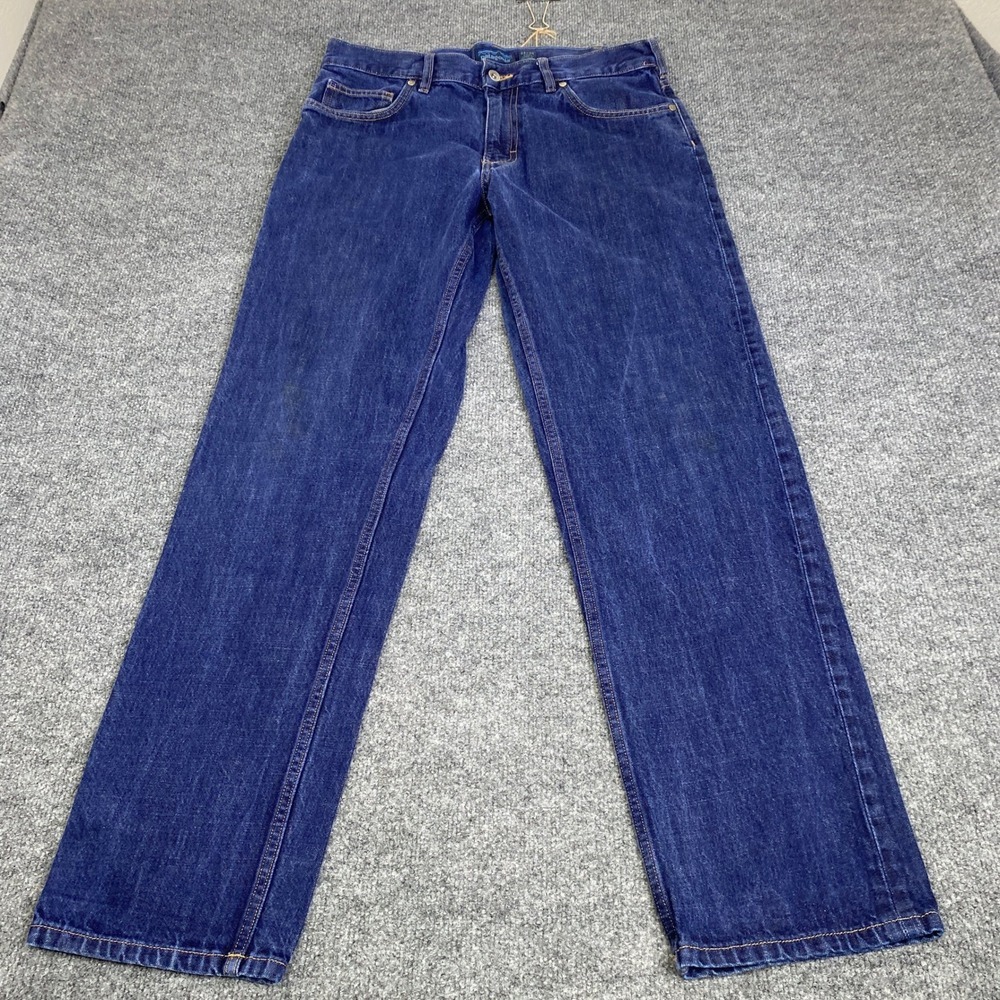 Patagonia Performance Straight Fit Jeans Mens 33x34 Blue Organic Cotton 55960
